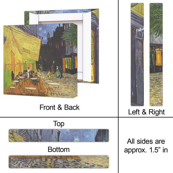 Cafe Terrace at Night (Van Gogh 1888) 12x12 - Canvas Print - Approval