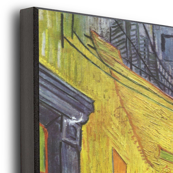 Cafe Terrace at Night (Van Gogh 1888) 12x12 Wood Print - Closeup