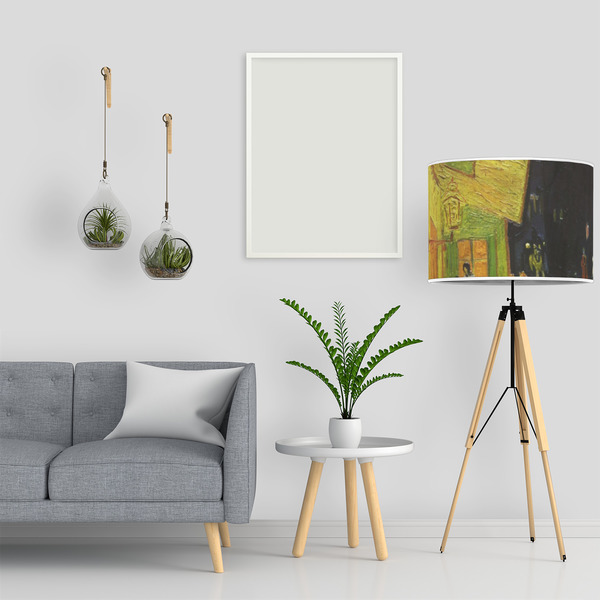 Cafe Terrace at Night (Van Gogh 1888) 16" Drum Lampshade - LIFESTYLE