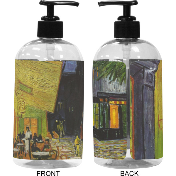 Cafe Terrace at Night (Van Gogh 1888) 16 oz Plastic Liquid Dispenser (Approval) - Black