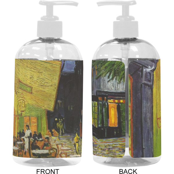 Cafe Terrace at Night (Van Gogh 1888) 16 oz Plastic Liquid Dispenser - Approval - White
