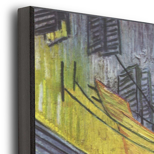 Cafe Terrace at Night (Van Gogh 1888) 16x20 Wood Print - Closeup