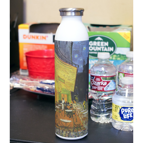 Cafe Terrace at Night (Van Gogh 1888) 20oz Water Bottles - Full Print - In Context