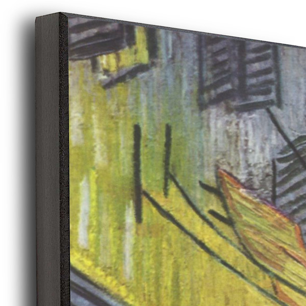 Cafe Terrace at Night (Van Gogh 1888) 20x24 Wood Print - Closeup