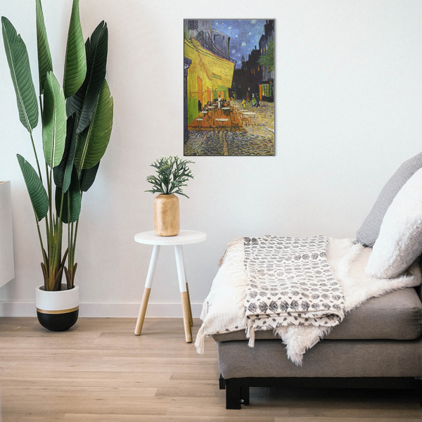 Cafe Terrace at Night (Van Gogh 1888) 20x30 Wood Print - In Context