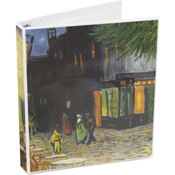Cafe Terrace at Night (Van Gogh 1888) 3-Ring Binder - 1" - Angled