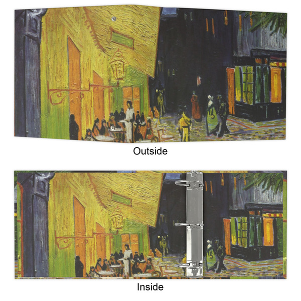 Cafe Terrace at Night (Van Gogh 1888) 3 Ring Binders - Full Wrap - 3" - Approval
