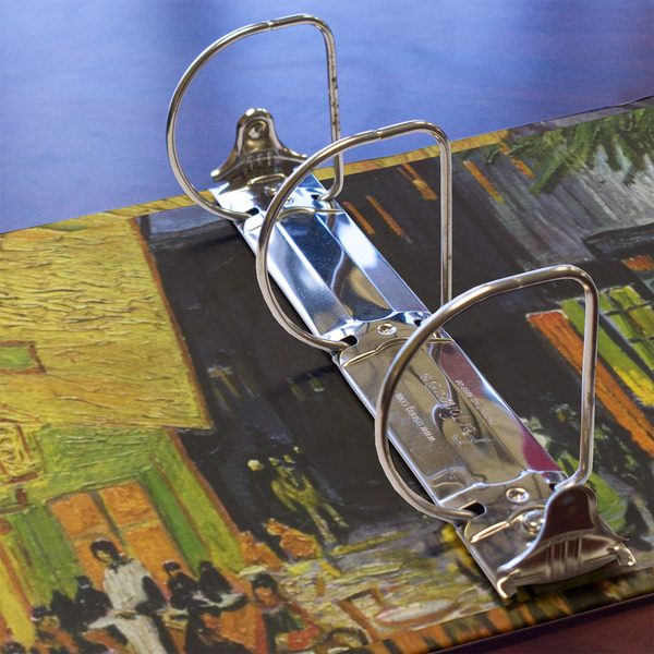 Cafe Terrace at Night (Van Gogh 1888) 3 Ring Binders - Full Wrap - 3" - Detail