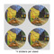 Cafe Terrace at Night (Van Gogh 1888) 4" Multipurpose Round Labels - Sheet