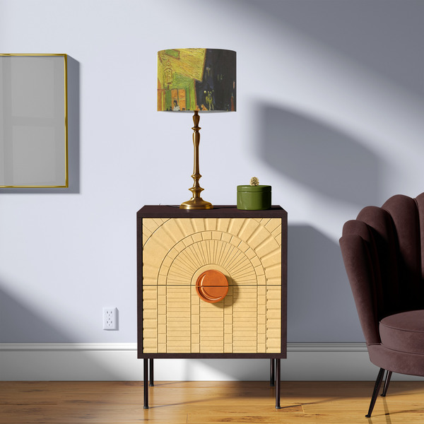 Cafe Terrace at Night (Van Gogh 1888) 8" Drum Lampshade - LIFESTYLE