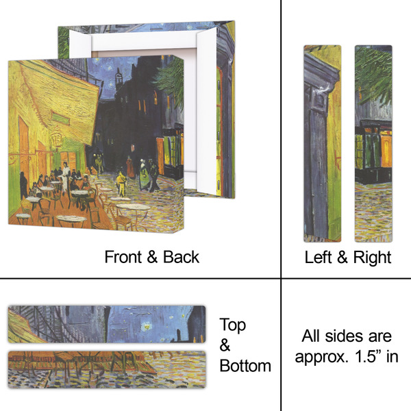 Cafe Terrace at Night (Van Gogh 1888) 8x8 - Canvas Print - Approval