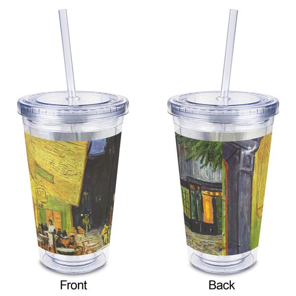 Cafe Terrace at Night (Van Gogh 1888) Acrylic Tumbler - Full Print - Approval