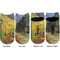 Cafe Terrace at Night (Van Gogh 1888) Adult Ankle Socks - Double Pair - Front and Back - Apvl