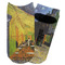 Cafe Terrace at Night (Van Gogh 1888) Adult Ankle Socks - Single Pair - Front and Back