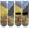 Cafe Terrace at Night (Van Gogh 1888) Adult Crew Socks - Double Pair - Front and Back - Apvl