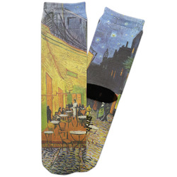 Cafe Terrace at Night (Van Gogh 1888) Adult Crew Socks
