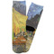Cafe Terrace at Night (Van Gogh 1888) Adult Crew Socks - Single Pair - Front and Back