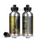 Cafe Terrace at Night (Van Gogh 1888) Aluminum Water Bottle - Front and Back