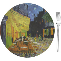 Cafe Terrace at Night (Van Gogh 1888) 8" Glass Appetizer / Dessert Plates - Single or Set