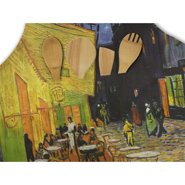 Cafe Terrace at Night (Van Gogh 1888) Apron - Pocket Detail with Props
