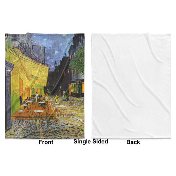 Cafe Terrace at Night (Van Gogh 1888) Baby Blanket (Single Sided - Printed Front, White Back)