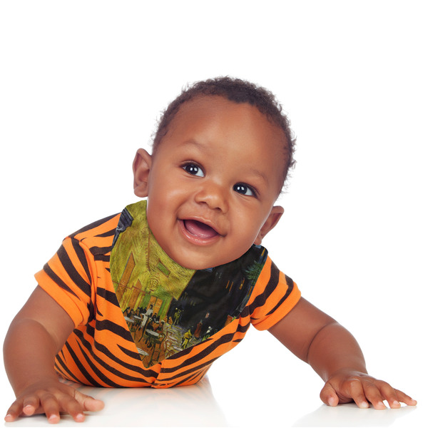 Cafe Terrace at Night (Van Gogh 1888) Bandana Bib - (Lifestyle 1 boy)