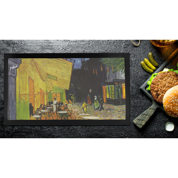 Cafe Terrace at Night (Van Gogh 1888) Bar Mat - Small - LIFESTYLE