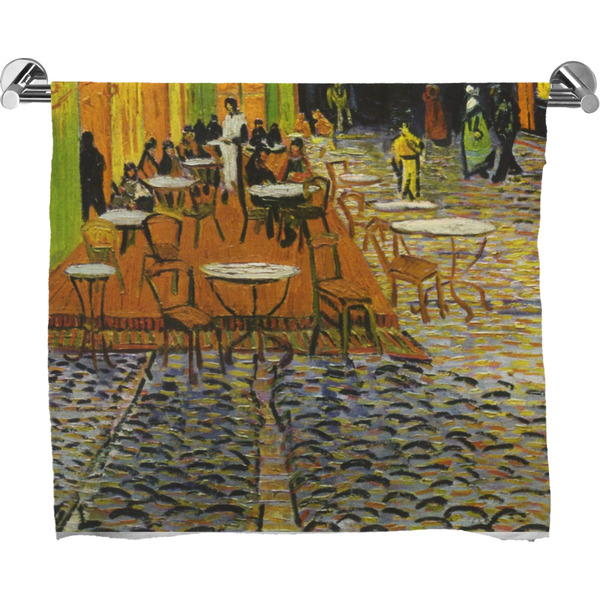 Custom Cafe Terrace at Night (Van Gogh 1888) Bath Towel