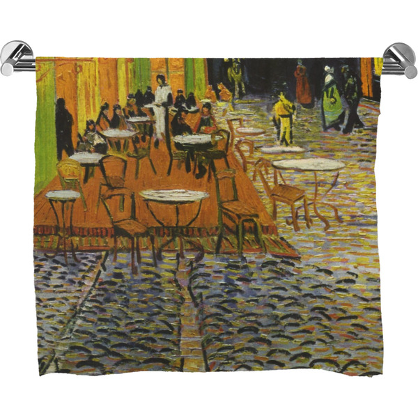 Custom Cafe Terrace at Night (Van Gogh 1888) Bath Towel