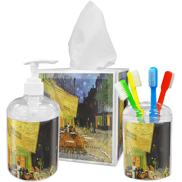 Cafe Terrace at Night (Van Gogh 1888) Bathroom Accessories Set