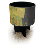 Cafe Terrace at Night (Van Gogh 1888) Black Beach Spiker Drink Holder