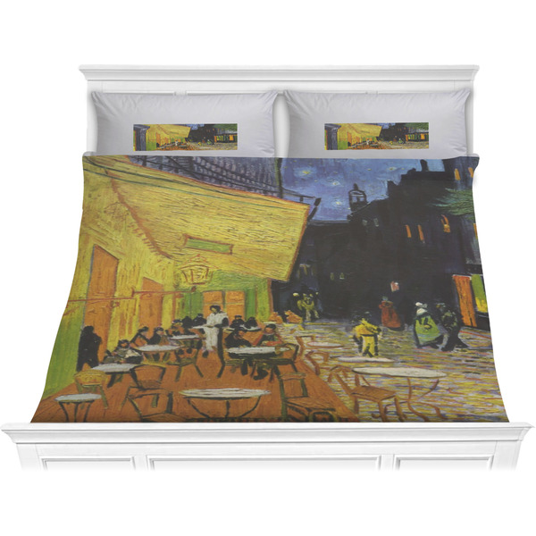 Custom Cafe Terrace at Night (Van Gogh 1888) Comforter Set - King