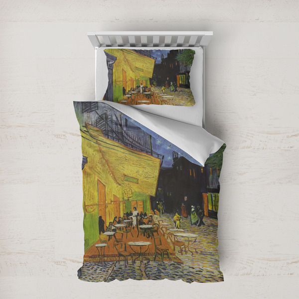 Custom Cafe Terrace at Night (Van Gogh 1888) Duvet Cover Set - Twin XL