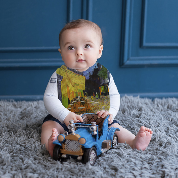 Cafe Terrace at Night (Van Gogh 1888) Bib - Lifestyle - Boy