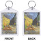 Cafe Terrace at Night (Van Gogh 1888) Bling Keychain (Front + Back)