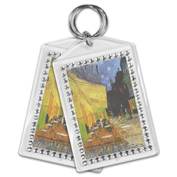 Cafe Terrace at Night (Van Gogh 1888) Bling Keychain - MAIN