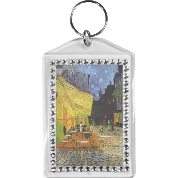 Custom Cafe Terrace at Night (Van Gogh 1888) Bling Keychain