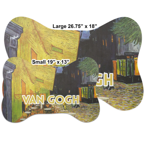 Cafe Terrace at Night (Van Gogh 1888) Bone Shaped Mat Comparison