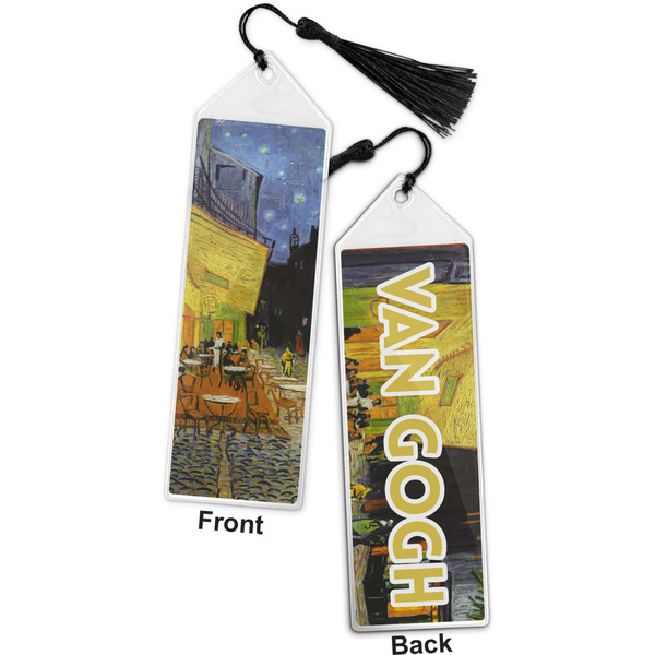 Cafe Terrace at Night (Van Gogh 1888) Bookmark w/ Tassel - Front and Back