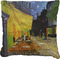 Cafe Terrace at Night (Van Gogh 1888) Burlap Pillow 18"