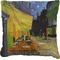 Cafe Terrace at Night (Van Gogh 1888) Faux-Linen Throw Pillow 26"