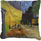 Cafe Terrace at Night (Van Gogh 1888) Burlap Pillow (Personalized)