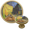 Cafe Terrace at Night (Van Gogh 1888) Cabinet Knob - Gold - Multi Angle