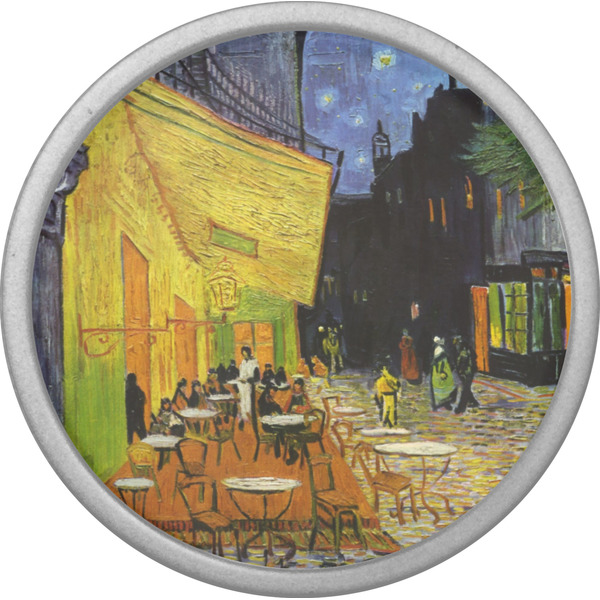 Cafe Terrace at Night (Van Gogh 1888) Cabinet Knob - Nickel - Front