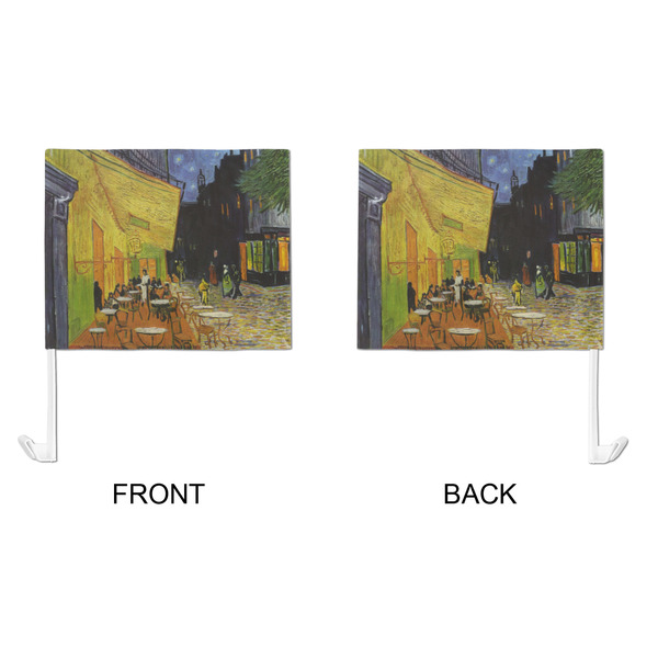 Cafe Terrace at Night (Van Gogh 1888) Car Flag - Large - APPROVAL