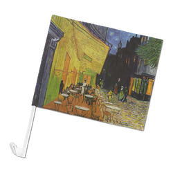 Cafe Terrace at Night (Van Gogh 1888) Car Flag - Large