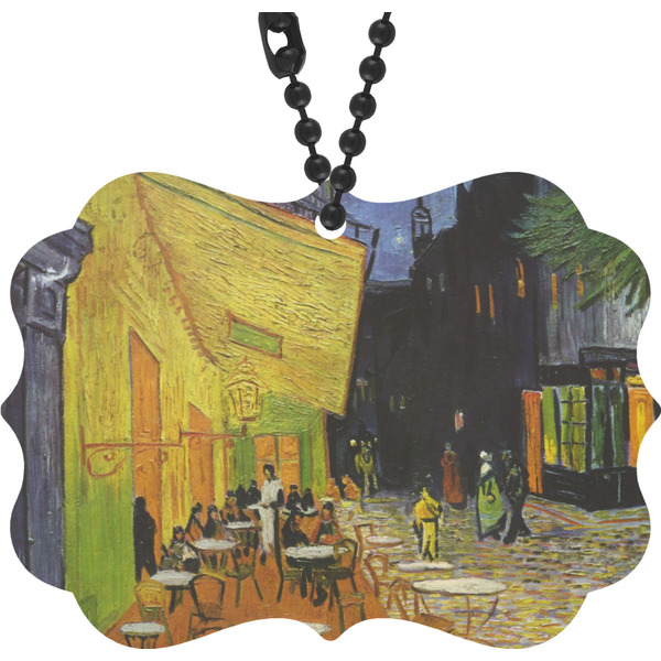 Custom Cafe Terrace at Night (Van Gogh 1888) Rear View Mirror Charm