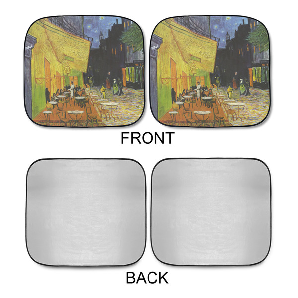 Cafe Terrace at Night (Van Gogh 1888) Car Sun Shades - APPROVAL