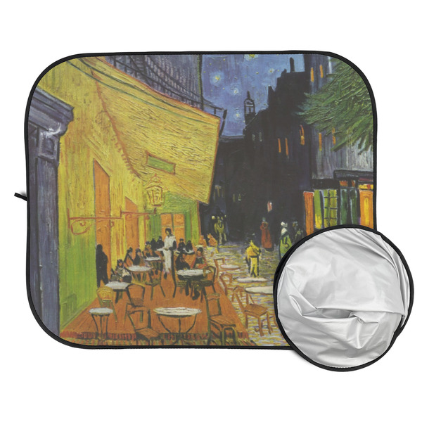 Cafe Terrace at Night (Van Gogh 1888) Car Sun Shades - FOLDED & UNFOLDED