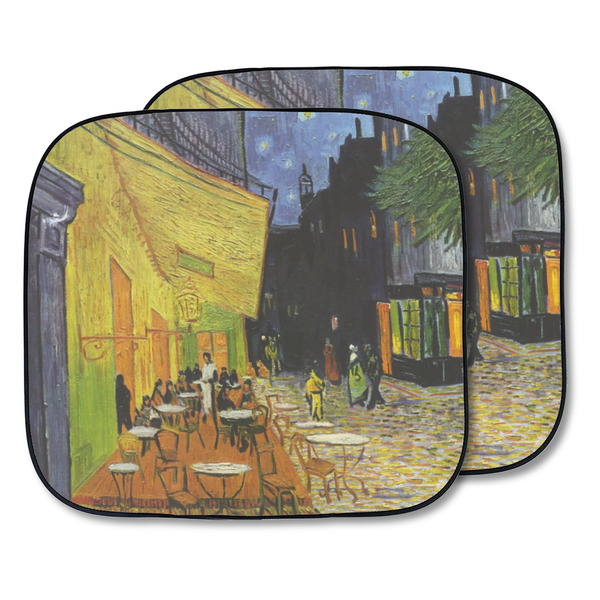 Custom Cafe Terrace at Night (Van Gogh 1888) Car Sun Shade - Two Piece